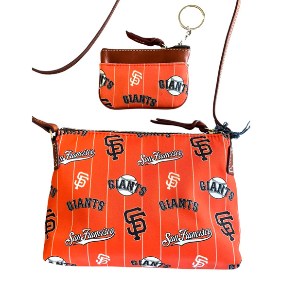 NWT DOONEY & BOURKE MLB San Francisco GIANTS Orange Crossbody Bag Key Coin Case - Picture 5 of 11
